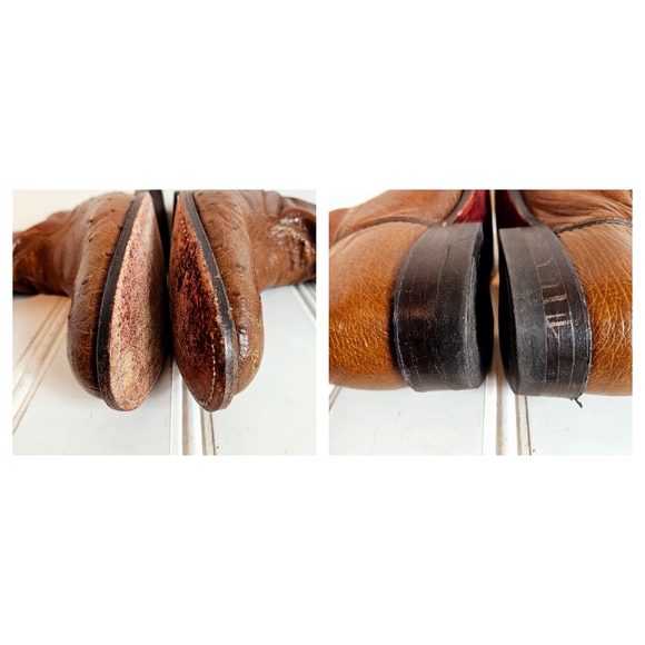 Justin Boots Womens  7 Brown Stinson 10" Smooth Ostrich Roper Western Cowboy - Picture 10 of 16